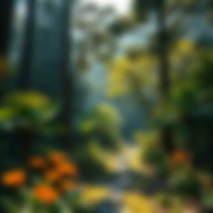 Celebrating Biodiversity in Naturalist Resorts A vibrant ecosystem showcasing diverse flora and fauna