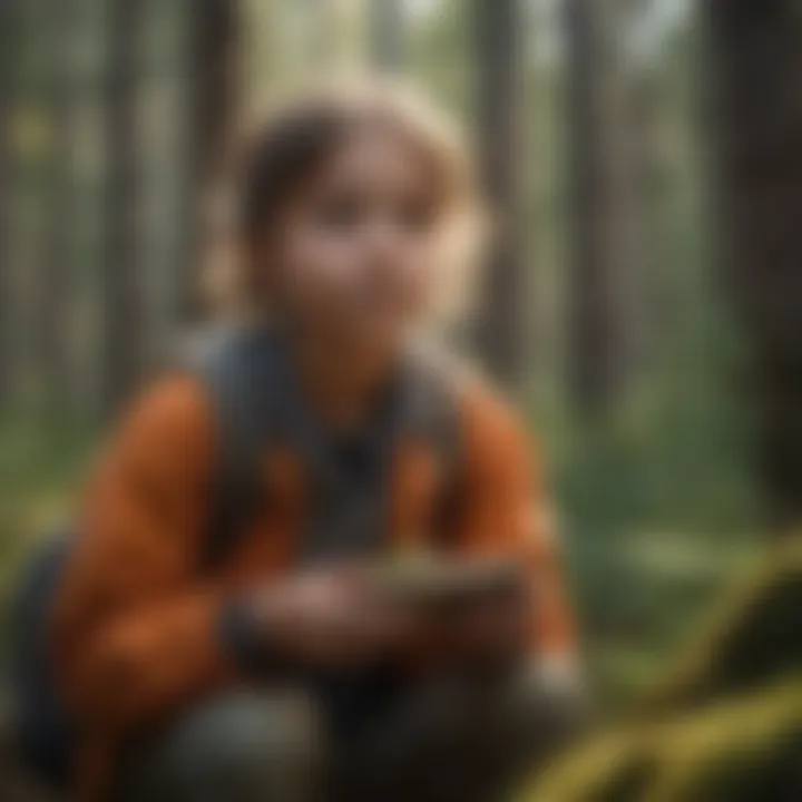 Children engaging in a nature-based educational program