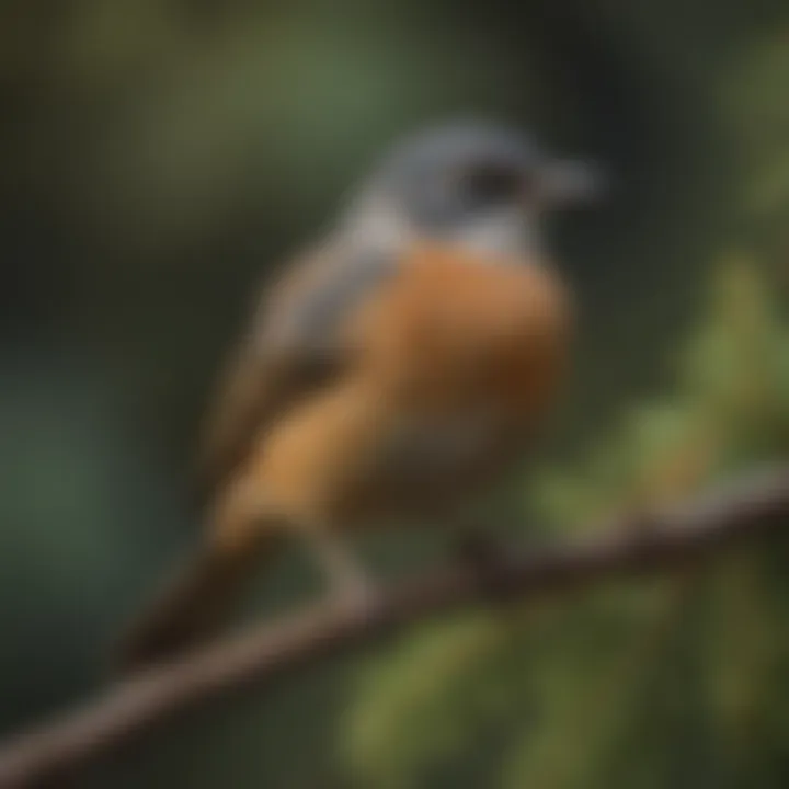 Close-up of an Oregon native bird perched on a branch