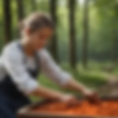 Artisan dyeing techniques in action