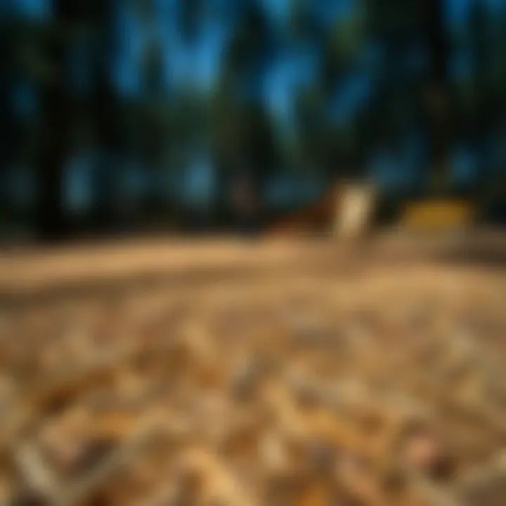 Natural playground wood fiber surfacing in use