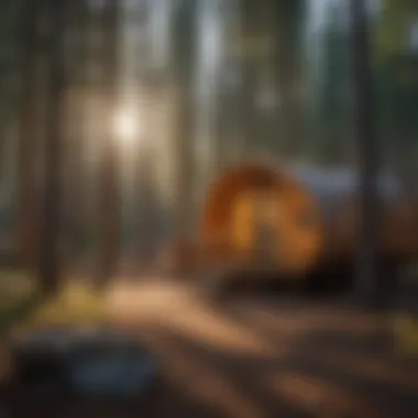 Eco-Friendly Amenities at Ponderosa Campground Campsites showcasing eco-friendly amenities