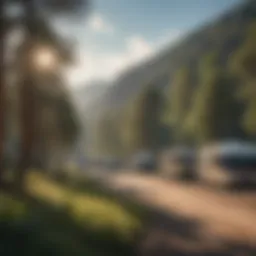 Scenic view of Ponderosa RV Park showcasing lush greenery and mountainous backdrop