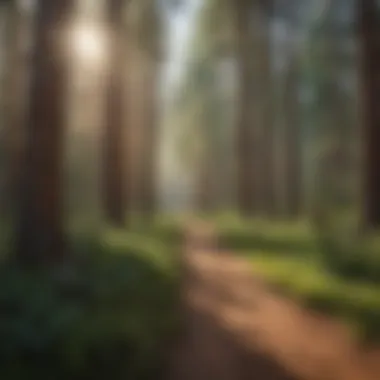 Winding Ski Trail Through Pine Forests A winding ski trail through picturesque pine forests.