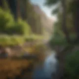Scenic view of a tranquil river in Utah surrounded by lush greenery.