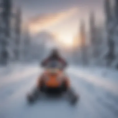 Guided Snowmobile Tours Experience Snowmobilers enjoying the thrill of winter on a guided tour