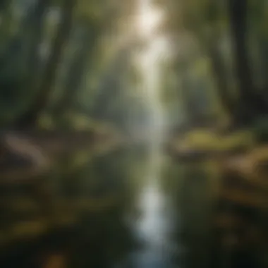 A close-up of aquatic life in South Fork Lake, highlighting its ecological richness