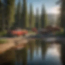 Vibrant summer scene in Rexburg showcasing local business activity