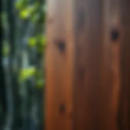 Synthetic wood panel showcasing its texture and durability