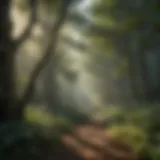 Lush canopy of a dense forest