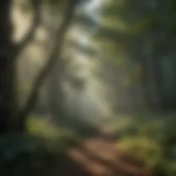 Lush canopy of a dense forest