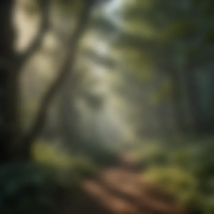 Lush canopy of a dense forest