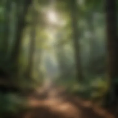 Lush green landscape of Hocking Hills State Park