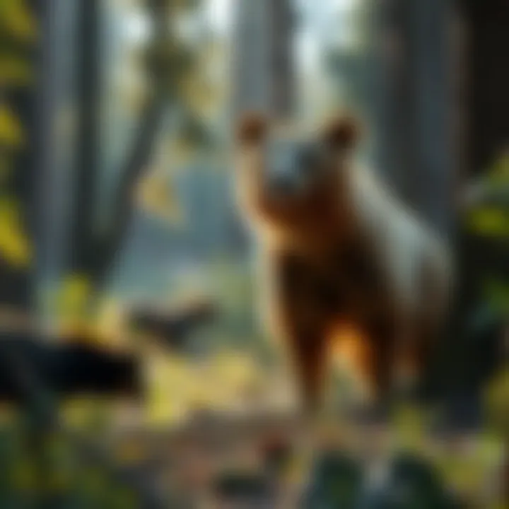 Wildlife thriving in the Great Bear Forest ecosystem