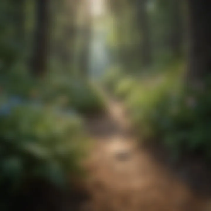 Wildflowers blooming along a trail in the Georgia Mountains