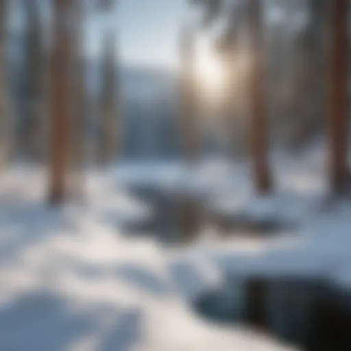 Snow-covered slopes at Lake Tahoe during winter