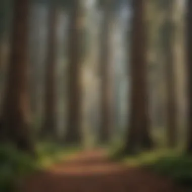 Grove of Giant Redwoods A stunning landscape showing a grove of giant redwoods