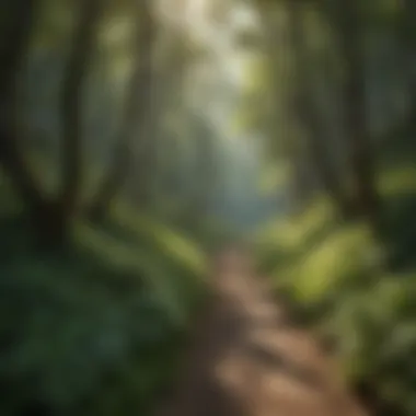 Winding Paths: A Journey through Verdant Hills Serene landscape showcasing the Pacific Walking Trail winding through verdant hills