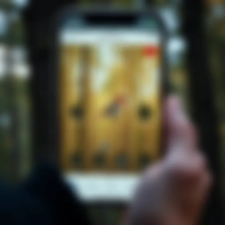 User Interface of Peterson Bird Guide App User interface of the Peterson Bird Guide App showcasing bird identification features