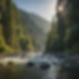Scenic view of the Rogue River with lush greenery
