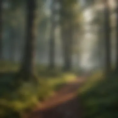 Forest ecosystem showcasing various tree species and biodiversity