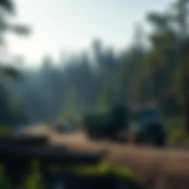 Forest landscape post-logging with minimal disturbance