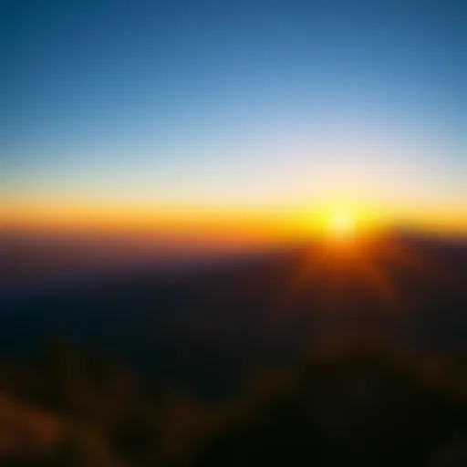 Majestic view of Sierra Nevada mountain range at sunrise