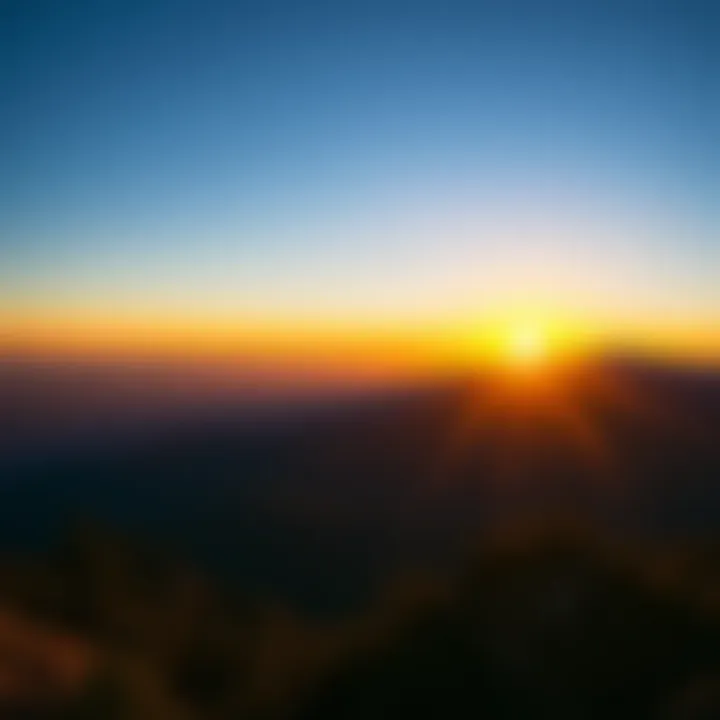 Majestic view of Sierra Nevada mountain range at sunrise