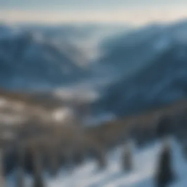 Panoramic view of Jackson, Wyoming from the chairlift