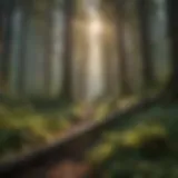 A serene forest landscape showcasing biodiversity