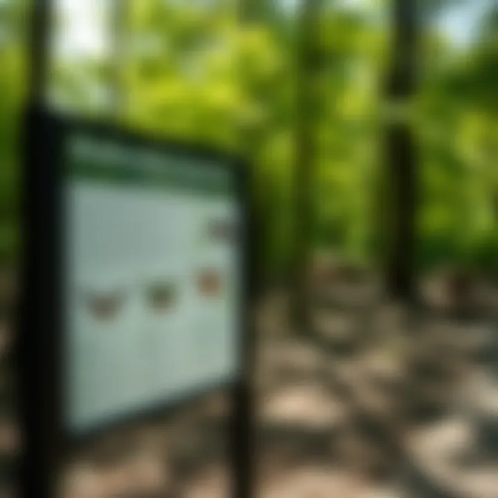 Educational signage highlighting biodiversity within White River Park