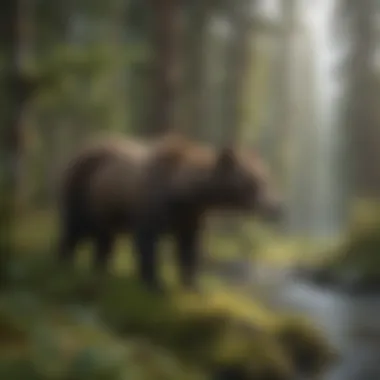 Diversity of Alaskan Wildlife Close-up of a diverse Alaskan wildlife habitat