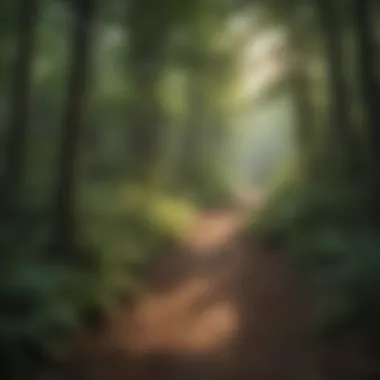 Lush forest trail winding through Huntsville State Park