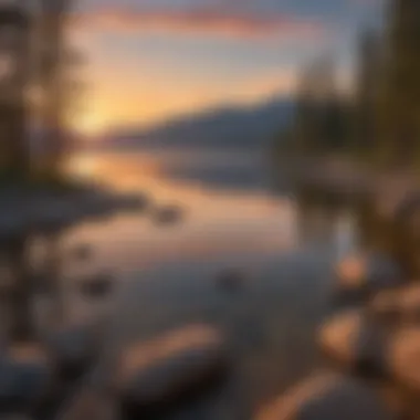 A serene sunset over Lake Tahoe, highlighting its natural beauty