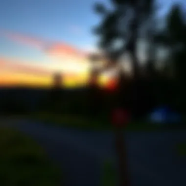 A tranquil sunset over Vallecito Campground highlighting natural beauty