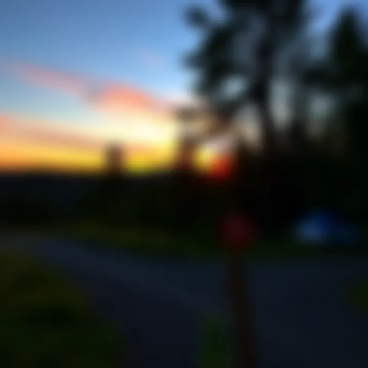 A tranquil sunset over Vallecito Campground highlighting natural beauty