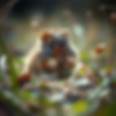 Meadow Vole in its Habitat A close-up of a meadow vole in its natural habitat