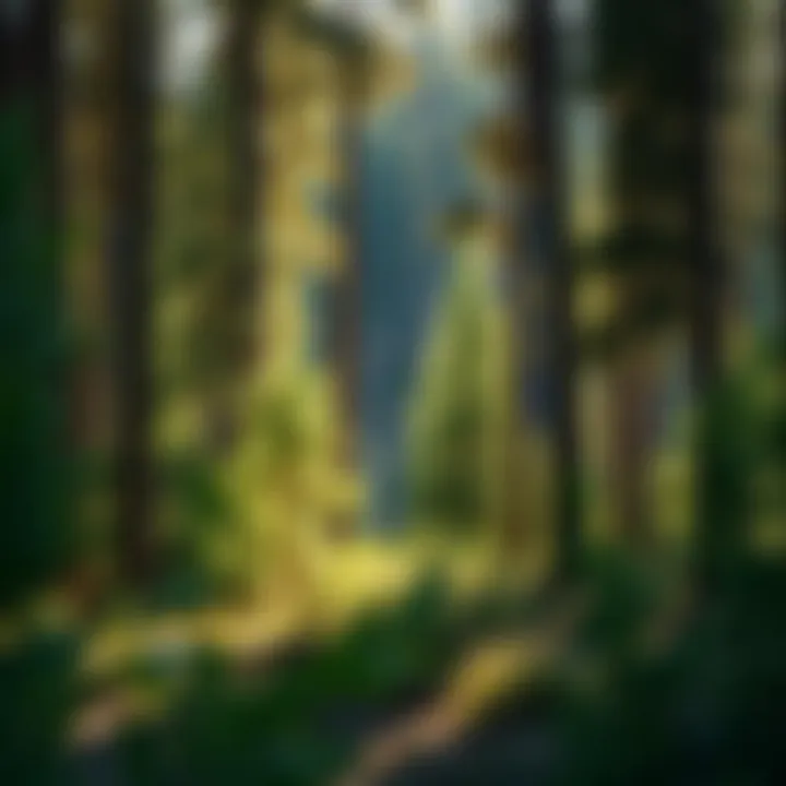 Lush forests and tranquil landscapes within the park