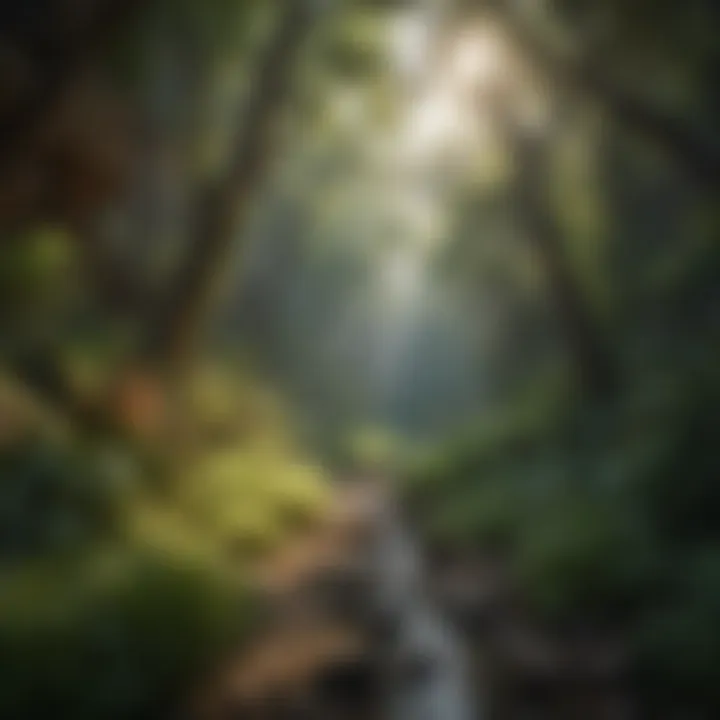 Lush vegetation thriving in a wild canyon, illustrating its rich biodiversity