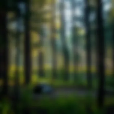 Serene forest landscape showcasing a pristine wilderness campground