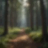 A lush forest representing carbon sequestration