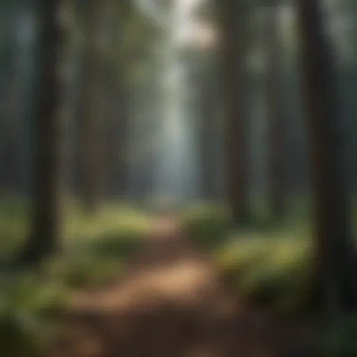A lush forest representing carbon sequestration