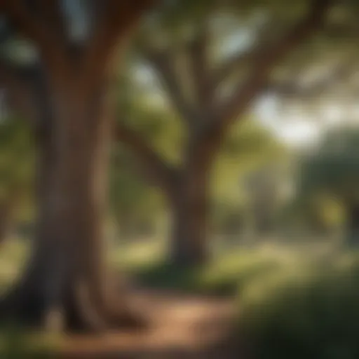 Lush greenery at Fossil Creek Tree Farm showcasing diverse tree species