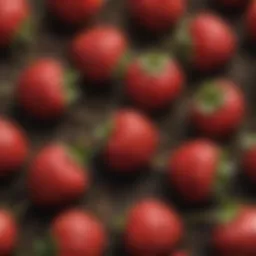 Close-up view of Fragaria vesca seeds showcasing their unique texture and color.