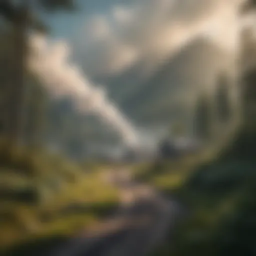 Illustration of greenhouse gas emissions contributing to global warming