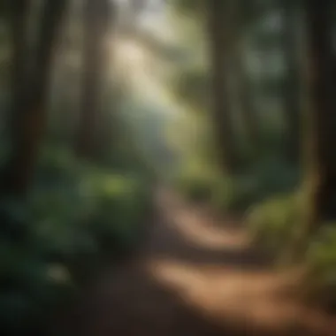 Lush greenery along a Tallahassee hiking trail