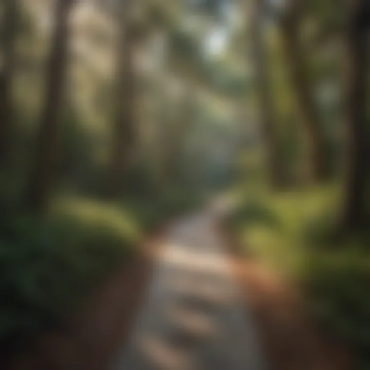 Footpath winding through Tallahassee woods