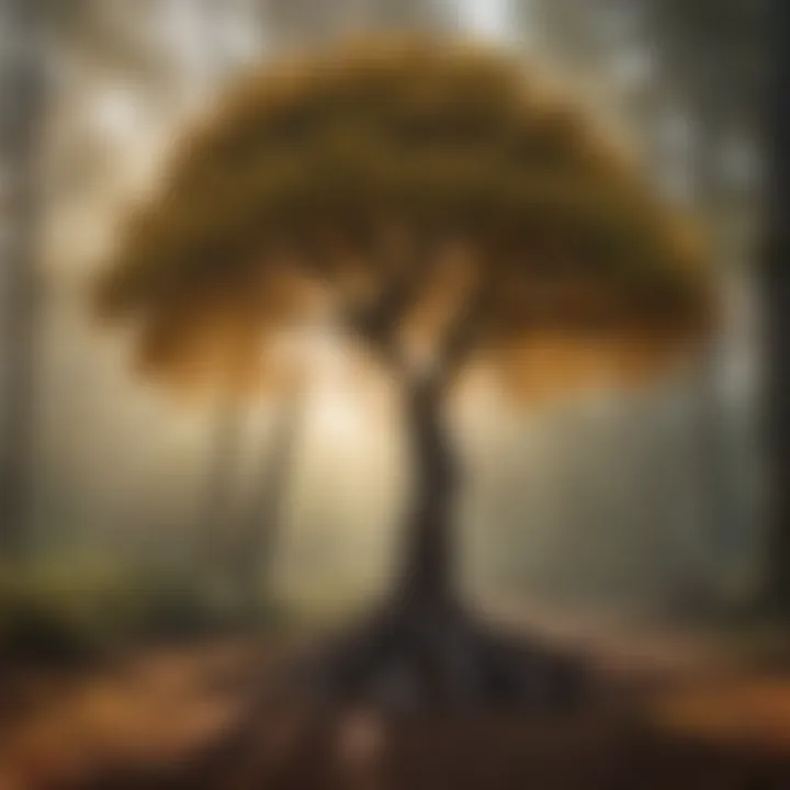 Healthy tree with well-pruned branches