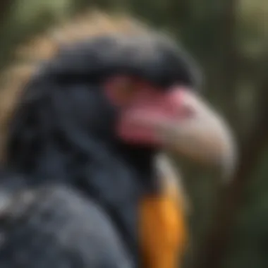 Distinctive Features of the California Condor Close-up of California condor with distinct coloration