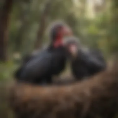 California Condor Chicks in Nest California condor chicks in a nesting environment